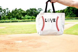 Love Baseball Tote Bag
