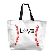 Load image into Gallery viewer, Love Baseball Tote Bag