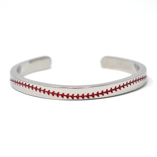 Baseball Seam Cuff Bracelet